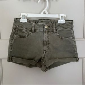 AE High Rise Shortie Jean Shorts